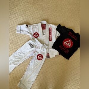 Gracie Barra Gi Jiu Jitsu MMA Kimono Pants & Jacket  Set Unisex White Y3